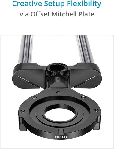 PROAIM Offset Slide-Pan Video Film Camera Slider Rig with Mitchell Mount. Payload: 100kg/220lb. Offers 360° Rotation & Vertical Mounting Possibility (SL-UBGI-01) in Saudi Arabia
