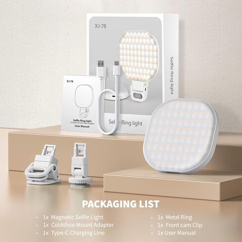 Magnetic Phone Selfie Light, 128 LED Fill Light Compatible with Magsafe iPhone, iPad, Laptop, Camera Video Light 2000mAh Recording Travel Photography in Saudi Arabia