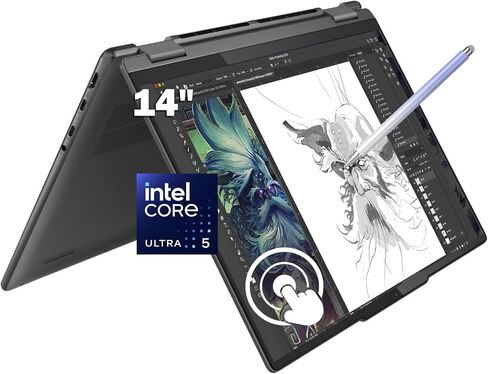 كمبيوتر محمول Lenovo Yoga 7i 2 في 1 مقاس 14 بوصة - شاشة WUXGA 300 Nits متعددة اللمس - Intel Ultra 5 125U (Beats i7-1265U) - Thunderbolt4 - WiFi 6E - لوحة مفاتيح بإضاءة خلفية - Win11 مع قلم ستايلس (ذاكرة الوصول العشوائي 16 جيجابايت | 512 جيجابايت SSD) in Saudi Arabia
