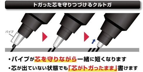 Mechanical Pencil Kurutoga Pipe Slide Model 0.5mm, Pink Body (M54521P.13) in Saudi Arabia