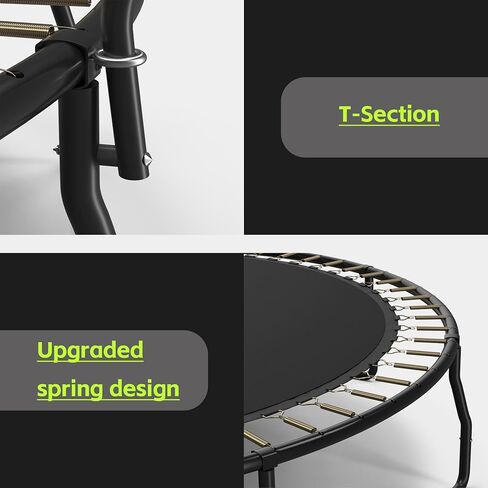 UBGO 15FT Trampoline,Outdoor Trampoline with Enclosure Net,Round Trampoline with Ladder&Basketball Hoop,Outdoor Backyard Trampoline for Kids Family Happy Time-Green in Saudi Arabia