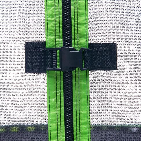 ترامبولين UBGO بطول 15 قدم، ترامبولين خارجي مع شبكة مغلقة، ترامبولين مستدير مع سلم وحلقة كرة سلة، ترامبولين في الفناء الخلفي للأطفال والعائلة وقت سعيد باللون الأخضر in Kuwait