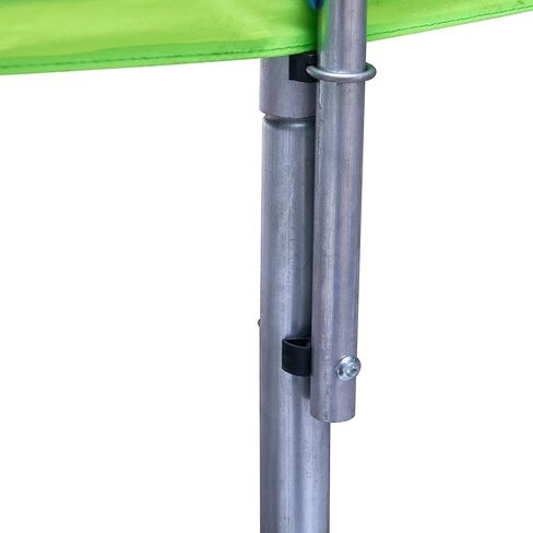 ترامبولين UBGO بطول 15 قدم، ترامبولين خارجي مع شبكة مغلقة، ترامبولين مستدير مع سلم وحلقة كرة سلة، ترامبولين في الفناء الخلفي للأطفال والعائلة وقت سعيد باللون الأخضر in Kuwait