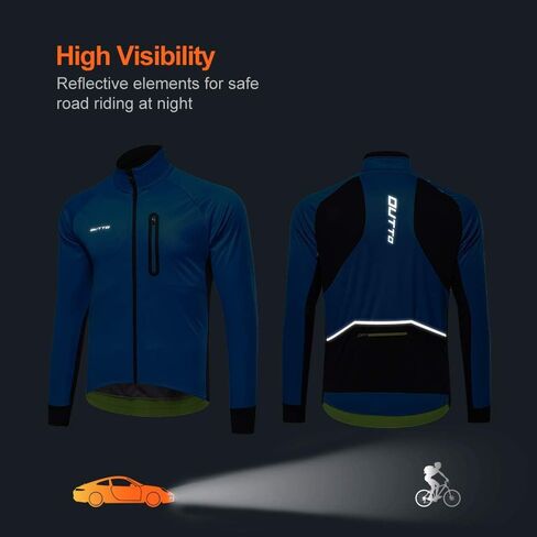 سترة رجالي شتوية لركوب الدراجات مقاومة للماء عاكسة للضوء in Kuwait