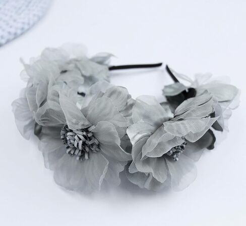 عصابة رأس على شكل زهرة للفتيات الصغيرات بشريط ناعم وغطاء رأس للأطفال وحفلات الزفاف وحفلات الزفاف وإكسسوارات رأس الفتيات (وردي، حجم قياسي) in Kuwait