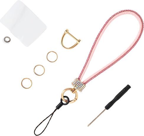 Cellphone Lanyard, Detachable Bling Phone Wrist Strap with Tether Tab, Hands-Free Wristlet Bracelet Phone Charm in Saudi Arabia