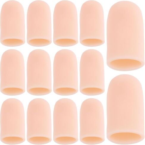 10pcs Gel Finger Cots, Silicone Finger Covers, Thumb Protector Finger Support Protector Caps Gloves in Saudi Arabia