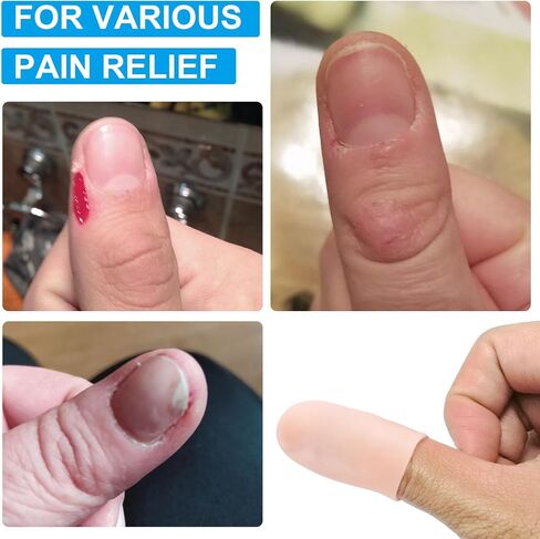 10pcs Gel Finger Cots, Silicone Finger Covers, Thumb Protector Finger Support Protector Caps Gloves in Saudi Arabia