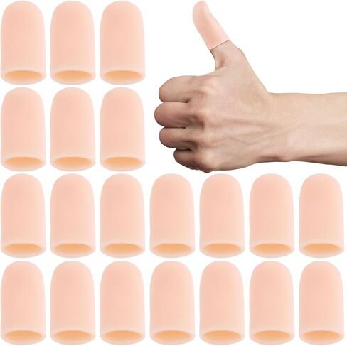 10pcs Gel Finger Cots, Silicone Finger Covers, Thumb Protector Finger Support Protector Caps Gloves in Saudi Arabia