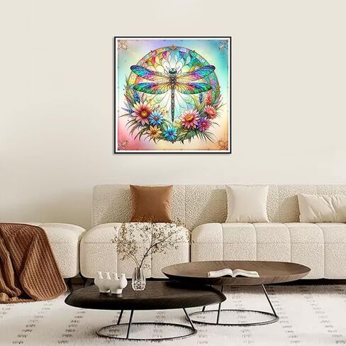 Diamond Painting Kits for Adults Stained Glass Bee, Round Full Drill Diamond Art Kits, 5D DIY Paint with Diamonds Crafts for Home Wall Decoration Gifts 12×12Inch, Animal in Saudi Arabia