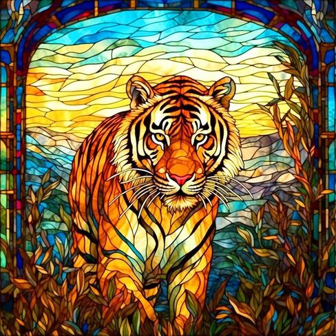 Diamond Painting Kits for Adults Stained Glass Bee, Round Full Drill Diamond Art Kits, 5D DIY Paint with Diamonds Crafts for Home Wall Decoration Gifts 12×12Inch, Animal in Saudi Arabia