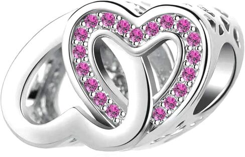 قلوب متشابكة جوهرة الكريستال سحر القلب للأساور الساحرة قلادة رخيصة للنساء هدية in Kuwait