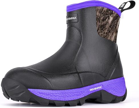 WOVENPAK Ankle Boots for Women, Rubber Rain Boots Waterproof Women, Ankle Garden Mud Boots Shoes, Rubber Boots for Women Insulated Lightweight Short Boots for Outdoor, Garden, Yard Work, Size 6-11 in Kuwait
