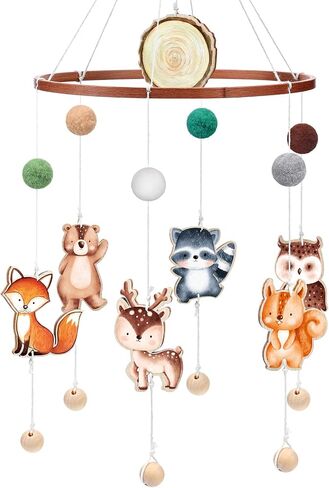 Cowboy Baby Crib Mobile Western Cowboy Nursery Mobiles Boho Ceiling Mobile Wooden Wind Chime Hanging Mobile Cactus Horse Hats Mobiles Bassinet for Room Decor Photography Prop Newborn Gift in Saudi Arabia