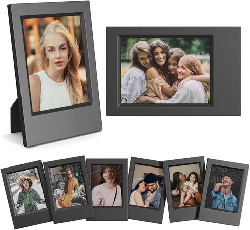 2x3 Clear Photo Frames - 8 Pack Mini Photo Frames for Fujifilm Instax/Polaroid 3" Film - Instax Mini 12 11 9 8 7s 90 40 Freestanding Frame, Polaroid Photo Dispaly - Frosted Clear in Kuwait