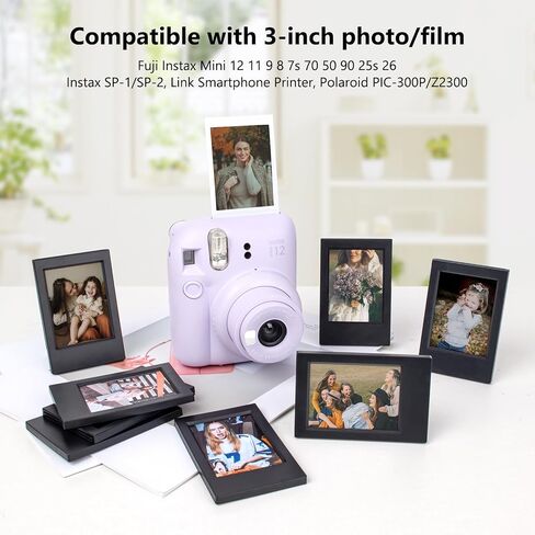 2x3 Clear Photo Frames - 8 Pack Mini Photo Frames for Fujifilm Instax/Polaroid 3" Film - Instax Mini 12 11 9 8 7s 90 40 Freestanding Frame, Polaroid Photo Dispaly - Frosted Clear in Kuwait