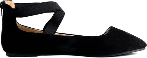 Women's Flats Comfortable Fashion Shoes for Women with Elastic Ankle Straps Dressy Ballerina Style Closed Toe Sandals for Women Casual Ballet Flat in Saudi Arabia