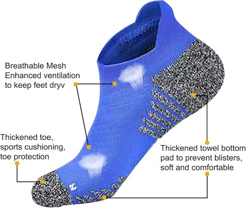 جوارب بيس بيجون رياضية الجري للكاحل للرجال والنساء جوارب مضادة للبثور - 4 / 6 أزواج in Kuwait