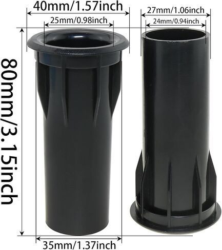 Heyous 6PCS 1.38x3.15inch Black Plastic Speaker Cabinet Port Tube Suitable for Portable Speakers and Home Speakers in Saudi Arabia