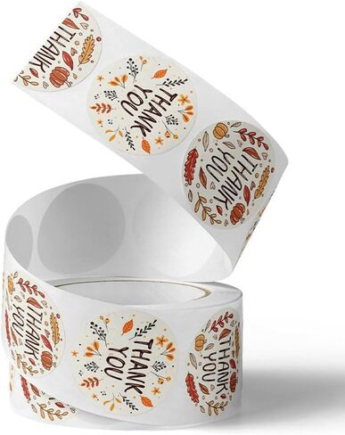 Premium Thank You Stickers - Elegant Designs for Gifts, Packaging, and Business - 500 Pcs 1’’ Adhesive Labels - Express Gratitude with Style in Saudi Arabia