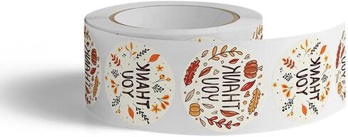 Premium Thank You Stickers - Elegant Designs for Gifts, Packaging, and Business - 500 Pcs 1’’ Adhesive Labels - Express Gratitude with Style in Saudi Arabia