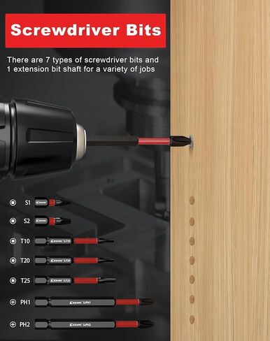 EZARC Countersink Drill Bit Set, 15 PCS Tapered Drill Bits Counter Sink Drill Bit with 2PCS Wood Plug Cutter 1/4" Hex Shank Quick Change for Woodworking with Storage Box in Saudi Arabia