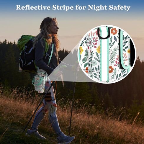 CaseBot Water Bottle Carrier Bag for Stanley 40oz Tumbler with Handle, Neoprene Water Bottle Holder with Adjustable Shoulder Hand Strap and 2 Pockets for Hiking Camping Travelling, Emerald Illusions in Kuwait