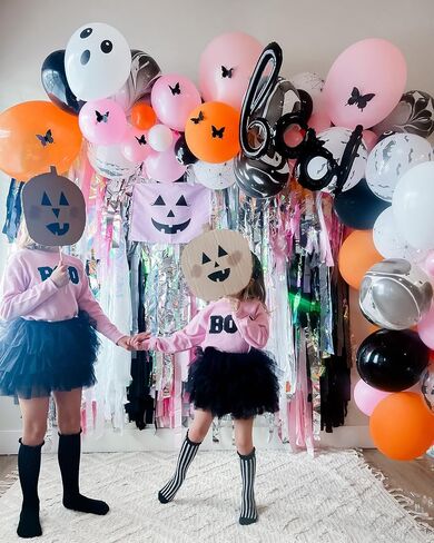 DuAnyozu Toddler Girls Fall Clothes 1T 2T 3T 4T 5T Halloween Outfits Boo Shirts Crewneck Sweatshirt Tulle Tutu Skirt Sets in Saudi Arabia