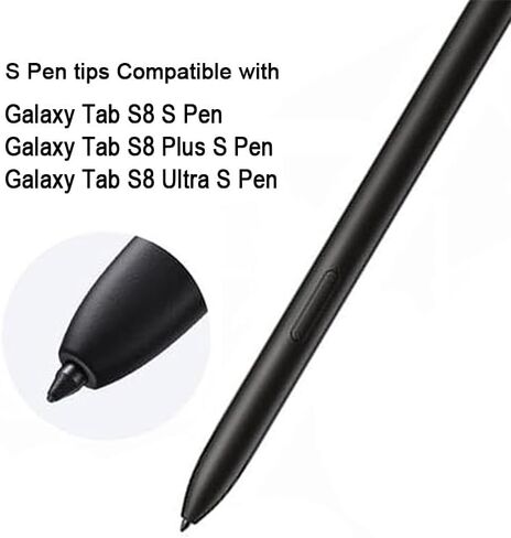 10 قطع من رؤوس/أسنان قلم Galaxy Tab S9 S الناعمة المتوافقة مع Galaxy Tab S9 Ultra / S9 Plus/Tab S9 FE / S9 S أطراف بديلة لقلم مع أدوات (S9/S9+/S9 Ultra/S9 FE أسود*10) in Saudi Arabia