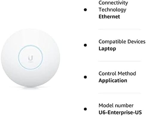Ubiquiti UniFi U6 Enterprise Access Point | US Model | PoE Adapter not Included in Saudi Arabia