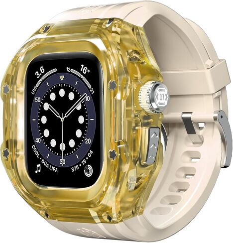 حافظة مقاومة للماء لساعة Apple Watch Ultra 2/Ultra 1 49 ملم مع واقي شاشة، IP54 مقاومة للماء والصدمات والغبار، حافظة حماية عسكرية متينة من مطاط السيليكون لكامل الجسم لساعة iWatch 49 ملم in Saudi Arabia