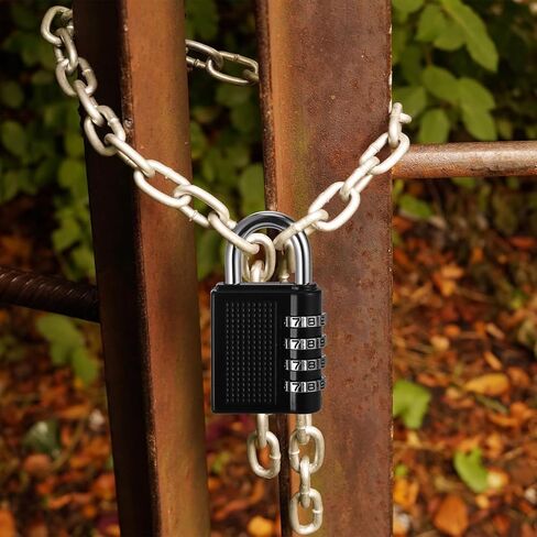 قفل مجموعة مكون من 4 قطع، قفل مجموعة مكون من 4 أرقام، قفل مقاوم للماء في الهواء الطلق لخزانة صالة الألعاب الرياضية المدرسية، أقفال مع رمز، أقفال الأمتعة (أسود أحمر فضي أزرق) in Kuwait