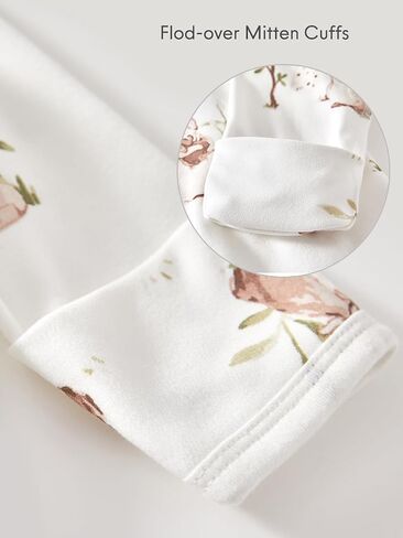 BINIDUCKLING Newborn Kimono Side Snap & Tie Wrap Over Long Sleeve Romper with Mitten Cuffs in Saudi Arabia