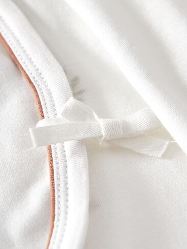 BINIDUCKLING Newborn Kimono Side Snap & Tie Wrap Over Long Sleeve Romper with Mitten Cuffs in Saudi Arabia