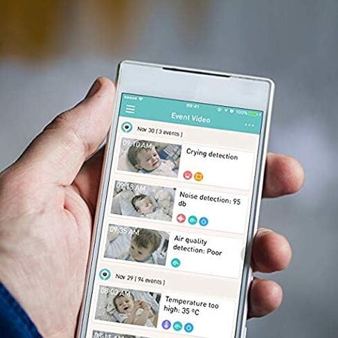 جهاز مراقبة الطفل بالفيديو Lollipop مزود بكاميرا وصوت، وجهاز مراقبة كاميرا الطفل مع خاصية كشف البكاء وميزة التحدث في اتجاهين، وجهاز مراقبة فيديو الطفل مع جهاز مراقبة الطفل Lollipop in Kuwait