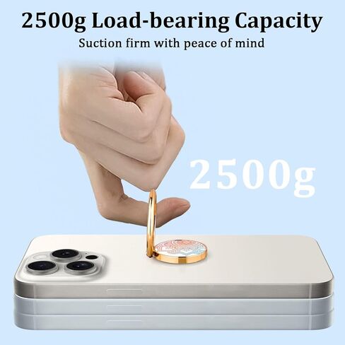 Cell Phone Mandala Flower Finger Ring Holder 360 Degree Rotation Metal Ring Grip Compatible with iPhone Samsung Galaxy All Smartphone Mobile Cute Accessories(Mandala White) in Saudi Arabia