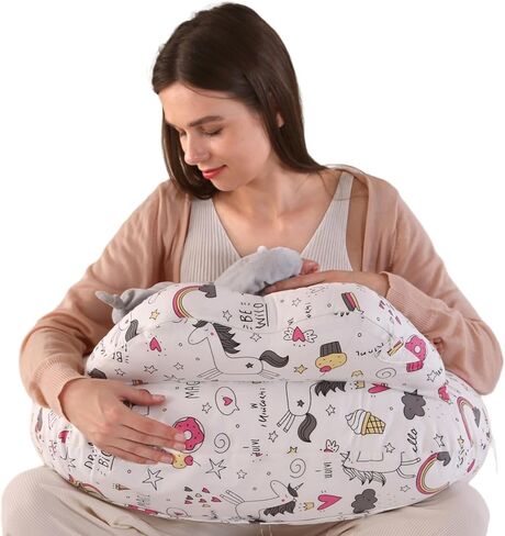 وسادة الرضاعة من باتوب للرضاعة الطبيعية مع غطاء قابل للإزالة، وسادة تغذية لمزيد من الدعم للأم والطفل، وسادة رضاعة بحزام خصر قابل للتعديل، وسادة أطفال بحجم إضافي in Saudi Arabia