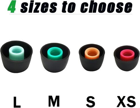 Soft Silicone Ear Tips for Sony WF-1000XM5 Earbuds Replacement Tips for Sony WF-1000XM4 WF-1000XM3, 4 Pairs Black in Kuwait