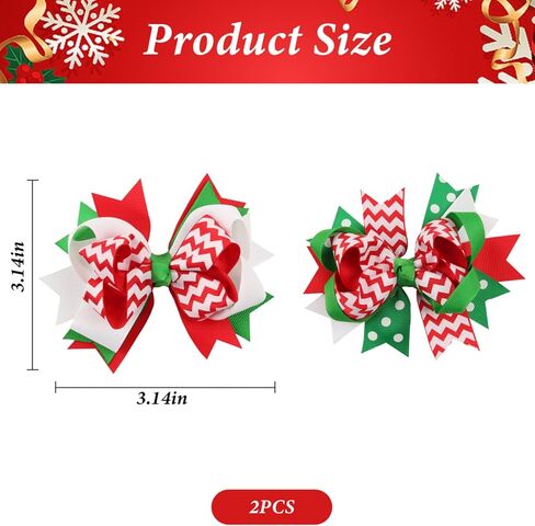 Christmas Hair Bows Clips,6Pcs Christmas Buffalo Plaid Hair Bows for Girls Red and Black Plaid Bow Hair Alligator Clips Xmas Hair Barrettes Bowknot Hairpin Christmas Hair Accessories for Toddler Girls in Kuwait