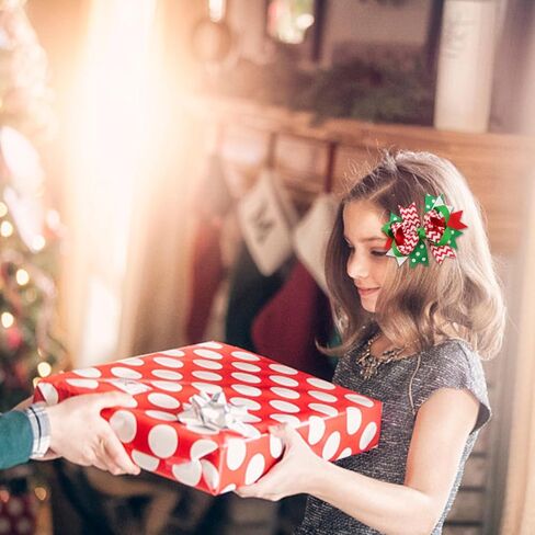 Christmas Hair Bows Clips,6Pcs Christmas Buffalo Plaid Hair Bows for Girls Red and Black Plaid Bow Hair Alligator Clips Xmas Hair Barrettes Bowknot Hairpin Christmas Hair Accessories for Toddler Girls in Kuwait