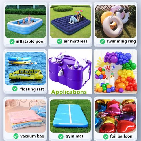 Electric Balloon Pump Portable Dual Nozzle Balloon Inflator Blower for Party Decoration with Tying Tool,Inflating Faster Save Time Rose Pink in Saudi Arabia