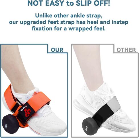 Fragraim 2 Pack Dumbbell Foot Attachment, Tibialis Trainer, Dumbbell Ankle Strap, Adjustable Ankle Leg Extension Strap for Strengthening HIPS, Legs, Knees and Calf, Easy to Disassemble (Rose) in Kuwait