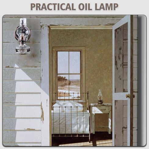 2 Pc Large Rustic Kerosene Lamp Lantern Chamber Antique Bronze Wall Oil Lamps for Indoor Use Home Decor Lighting Vintage Glass Clear Wall Mounted Kerosene Lamps 11 Inch Height in Saudi Arabia