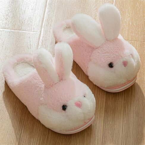 Women's Cute Rabbit Animal Slippers - Novelty Cozy Fuzzy Soft Plush Winter Warm House Shoes Cotton Slippers in Saudi Arabia