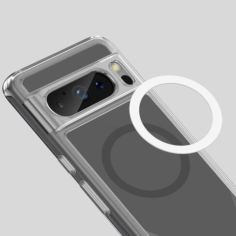 ملصق حلقة محول metisinno لـ MagSafe، حلقة لاصقة معدنية عالمية لهاتف iPhone/Samsung/Android، ملحقات محول لقبضة الهاتف المغناطيسية/الحلقة/الحامل/الحامل والشاحن، أبيض وأسود in Kuwait