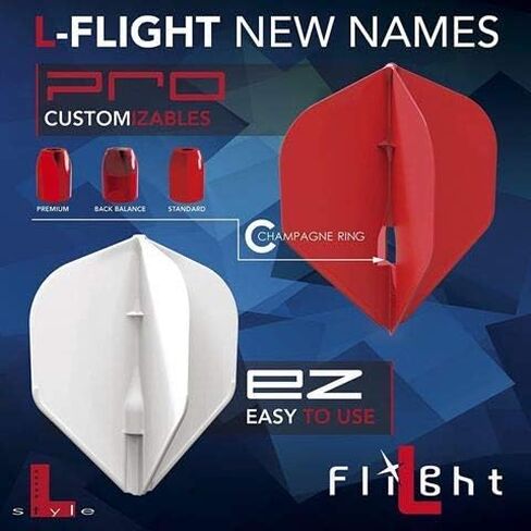 Dart Flights: L1 PRO Standard Shape - For Soft Tip and Steel Tip - Clear Pink in Saudi Arabia