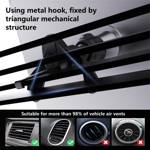 EiLkiee Magnetic iPad Tablet Holder for Car Air Vents, 360 Degree Rotating iPad Holder - Compatible with iPad Pro/Air 10.9-11 Inch Tablets in Saudi Arabia