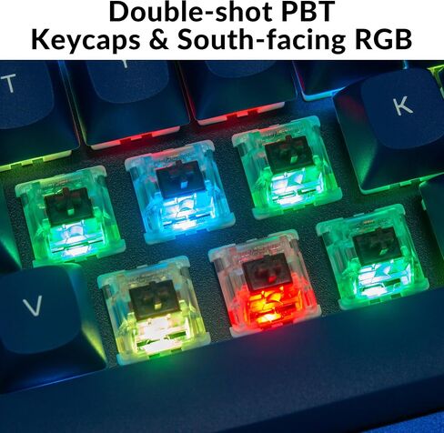 Keychron Q5 Wired Custom Mechanical Keyboard Knob Version, 96% Layout QMK/VIA Programmable Macro with Hot-swappable Gateron G Pro Red Switch Double Gasket Compatible with Mac Windows Linux (Blue) in Saudi Arabia