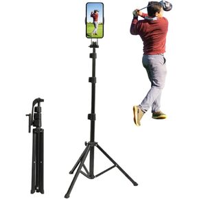 Golf Phone Tripod Holder, Golf Tripod Stand for Recording Golf Swing, Phone Tripod Selfie Stick for Golf Swing Training Aid, Golf Swing Tripod for iPhone Android Phone and Camera