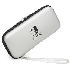 Travel Carrying Case for Nintendo Switch and Switch OLED, Portable Strong Protective Hard Shell Carry Case Pouch with Pockets for Switch Accessories and Games